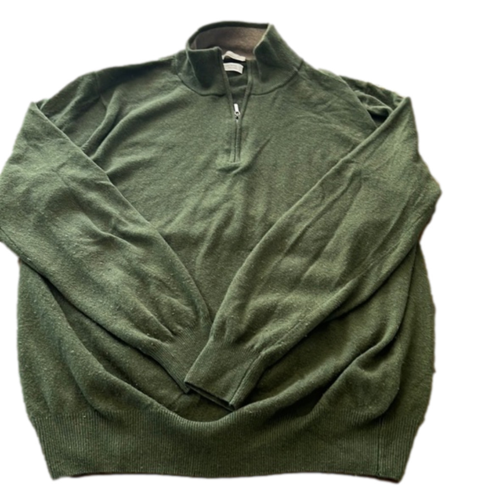 CAMICISSIMA Cashmere blend quarter zip Italian sweater